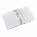 Caiet de birou Leitz WOW, PP, A5, cu spira, matematica, turcoaz metalizat