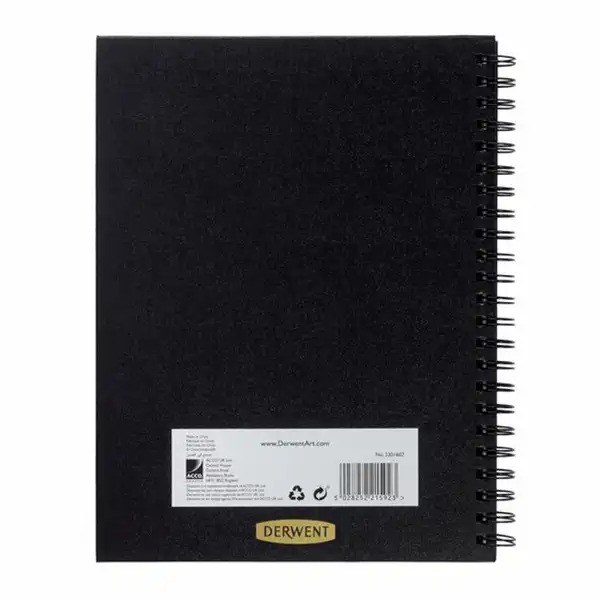 Caiet schite Derwent Proffesional, A4, 110g/mp, 86 file, negru