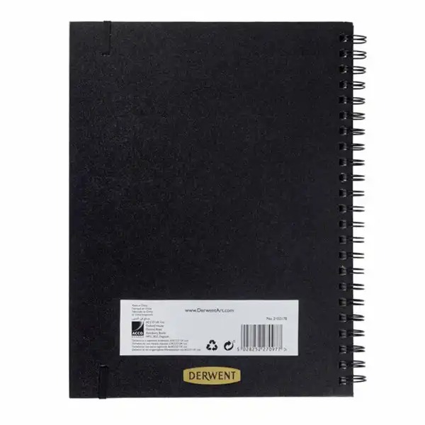 Caiet schite Derwent Proffesional, A4, 165g/mp, 56 file, negru