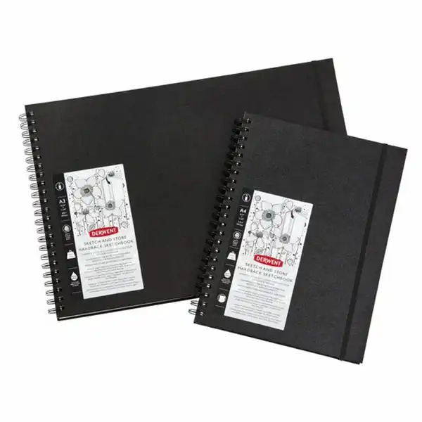 Caiet schite Derwent Proffesional, A4, 165g/mp, 56 file, negru