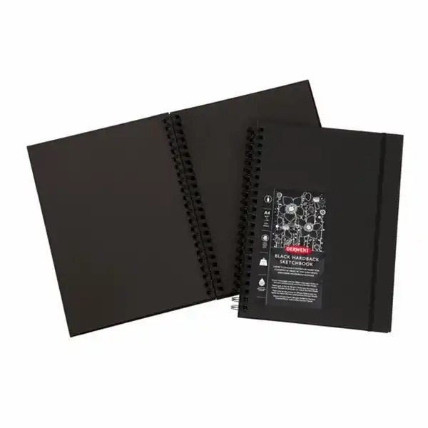 Caiet schite Derwent, A4, 200g/mp, 40 file, negru