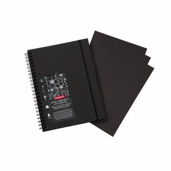 Caiet schite Derwent, A4, 200g/mp, 40 file, negru