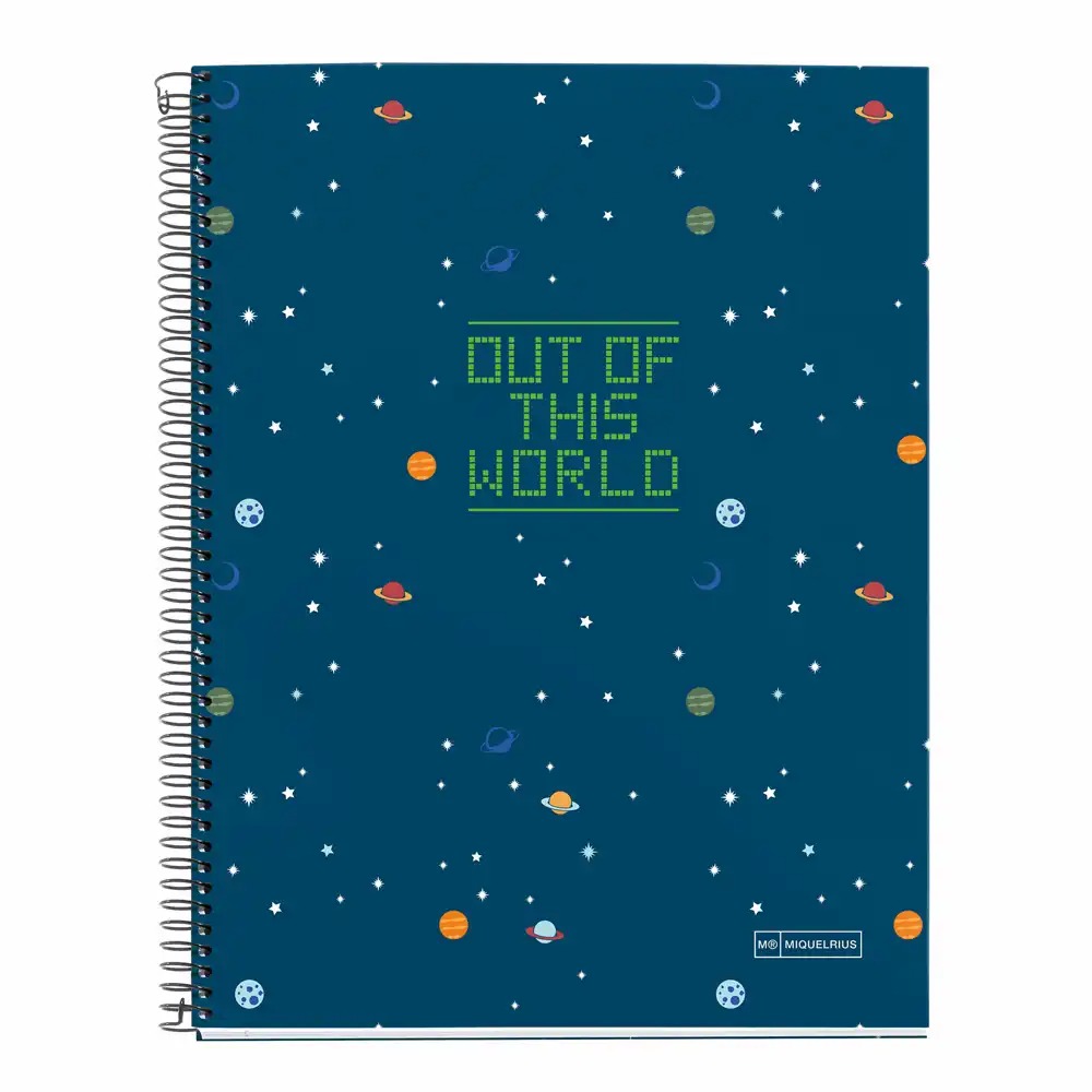 Caiet spira Miquelrius, A4, 140 file, 70 g, matematica, My Space