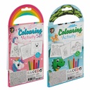 Carte de colorat Creative Craft, 22x11 cm, cu 5 creioane colorate
