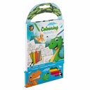 Carte de colorat Creative Craft, 22x11 cm, cu 5 creioane colorate