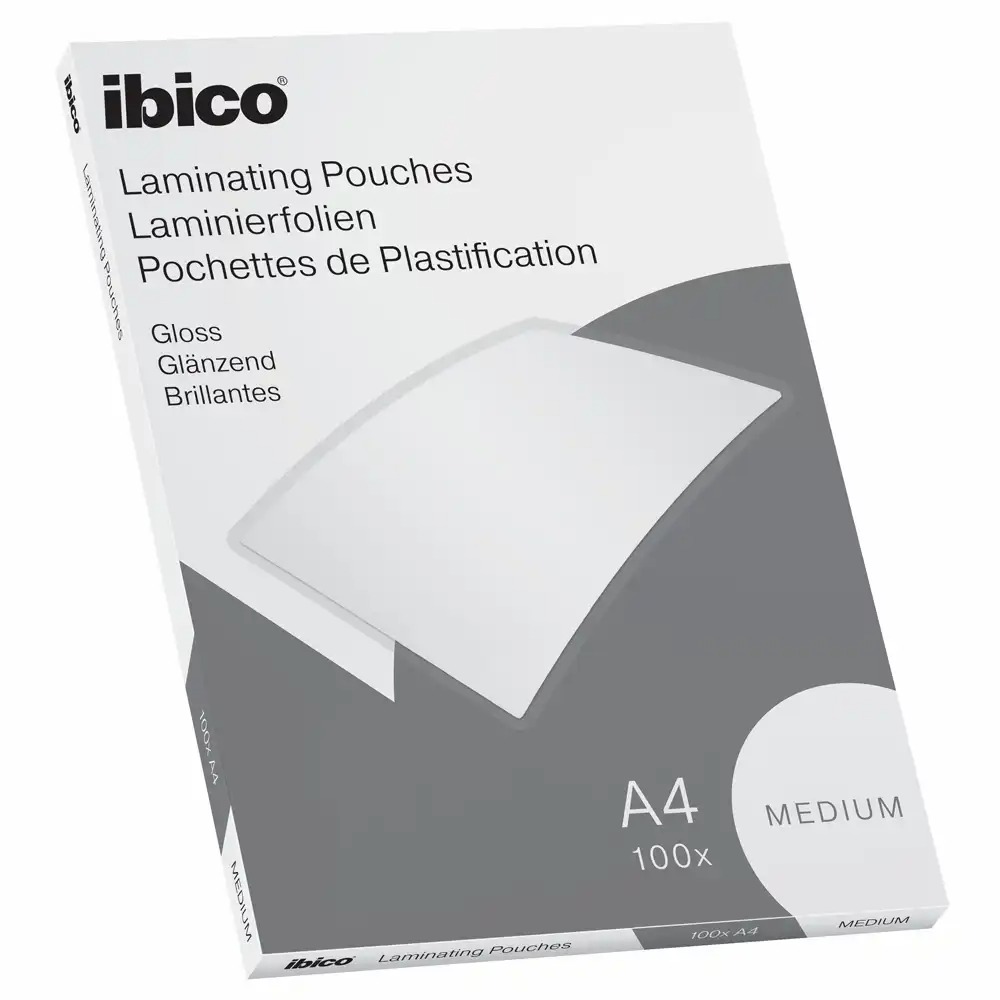 Folie de laminat Ibico A4, 100 microni, 100 bucati - Protectie durabila si finisaj lucios