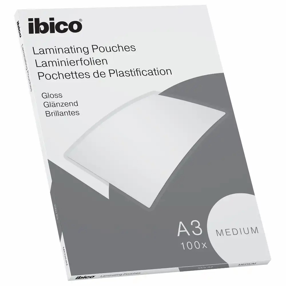 Folie de Laminat Ibico A3, 100 microni, Set 100 bucati, Protectie Durabila si Finisare Profesionala