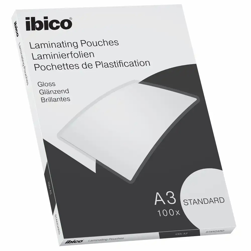 Folie de laminat Ibico A3, 125 microni, Set 100 buc, Protectie Durabila si Finisare Lucioasa