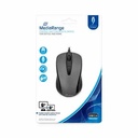 Mouse optic cu fir MediaRange, 3 butoane, 1000 dpi, black/grey, USB 2.0, design ergonomic