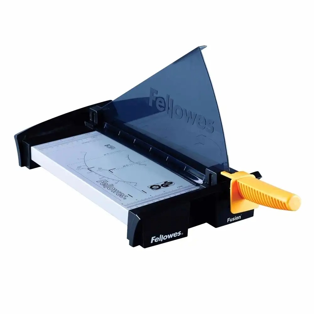 Ghilotina Fellowes Fusion A4, Lama Otel Inoxidabil, Capacitate 10 coli, Siguranta SafeCut