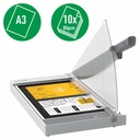 Ghilotina Leitz Home Office Precision A3, 10 coli, Tehnologie EdgeGlow, Gri, Garantie 3 Ani