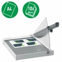 Ghilotina Leitz Home Office Precision A4, 10 coli, Indicator Laser, Gri | Tehnologie EdgeGlow, Maner Ergonomic, Garantie 3 Ani