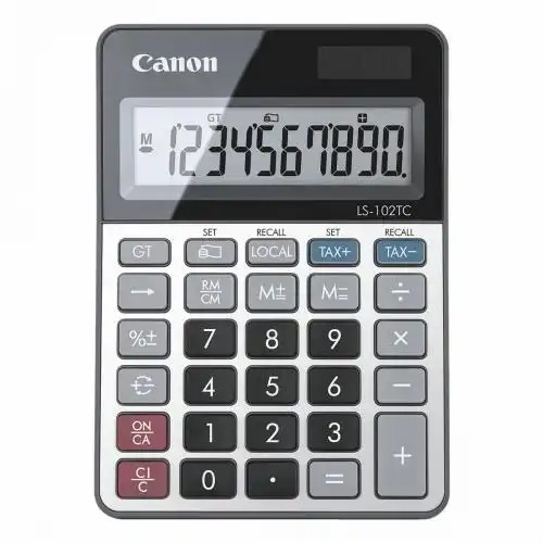 Calculator de birou Canon LS-102TC, 10 digiti, compact si usor, functie Auto-power Off