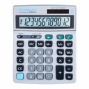 Calculator de birou Donau Tech, 12 digiti, alimentare duala, carcasa metalica, argintiu, garantie 5 ani