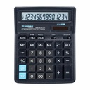 Calculator de birou Donau Tech, 14 digiti, alimentare duala, negru, garantie 5 ani