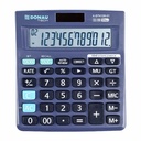 Calculator de birou Donau Tech, 12 digiti, alimentare duala, negru, garantie 5 ani