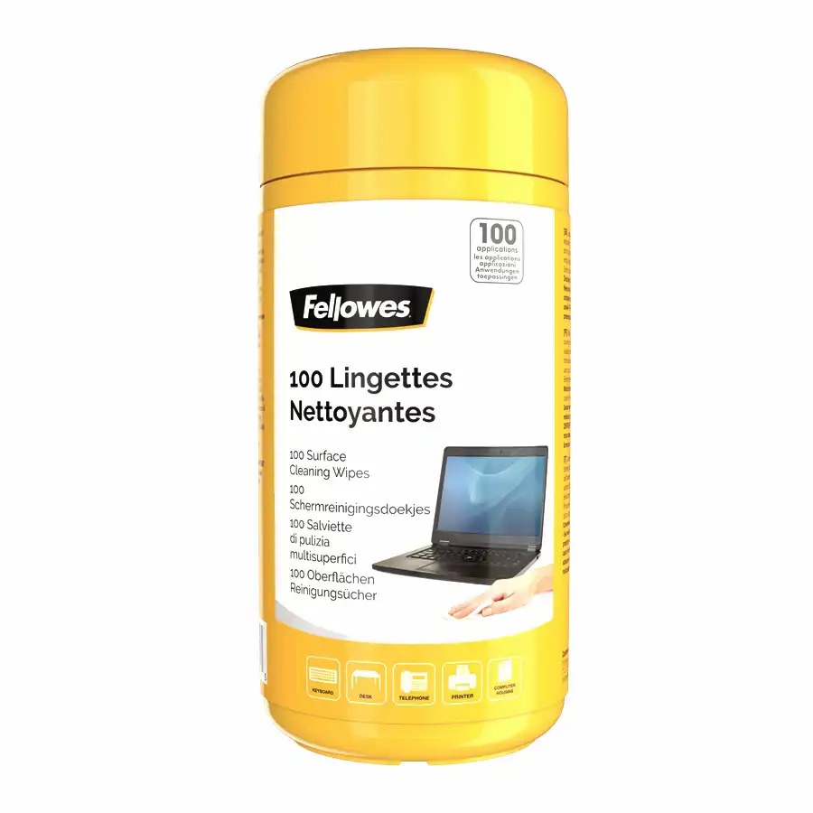 Servetele Fellowes pentru curatare generala, 100 bucati, biodegradabile, antistatice