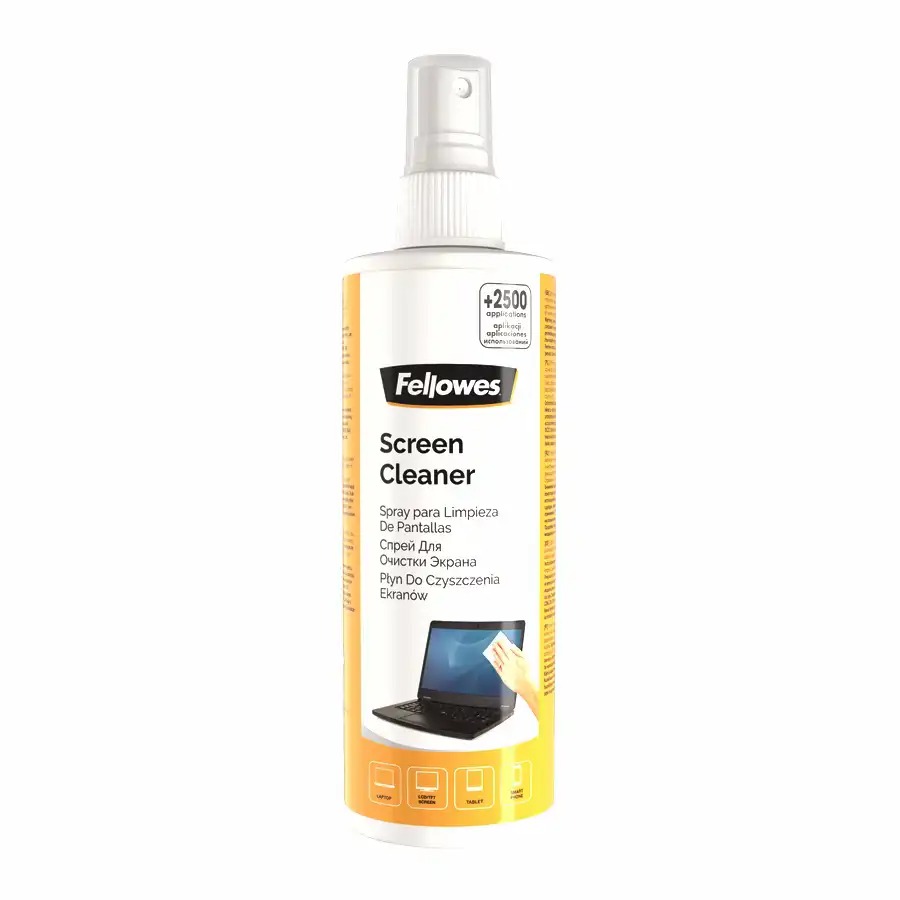 Spray Fellowes Screen Cleaner 250 ml - Curatare Fara Urma, Antistatic, Alcool Redus