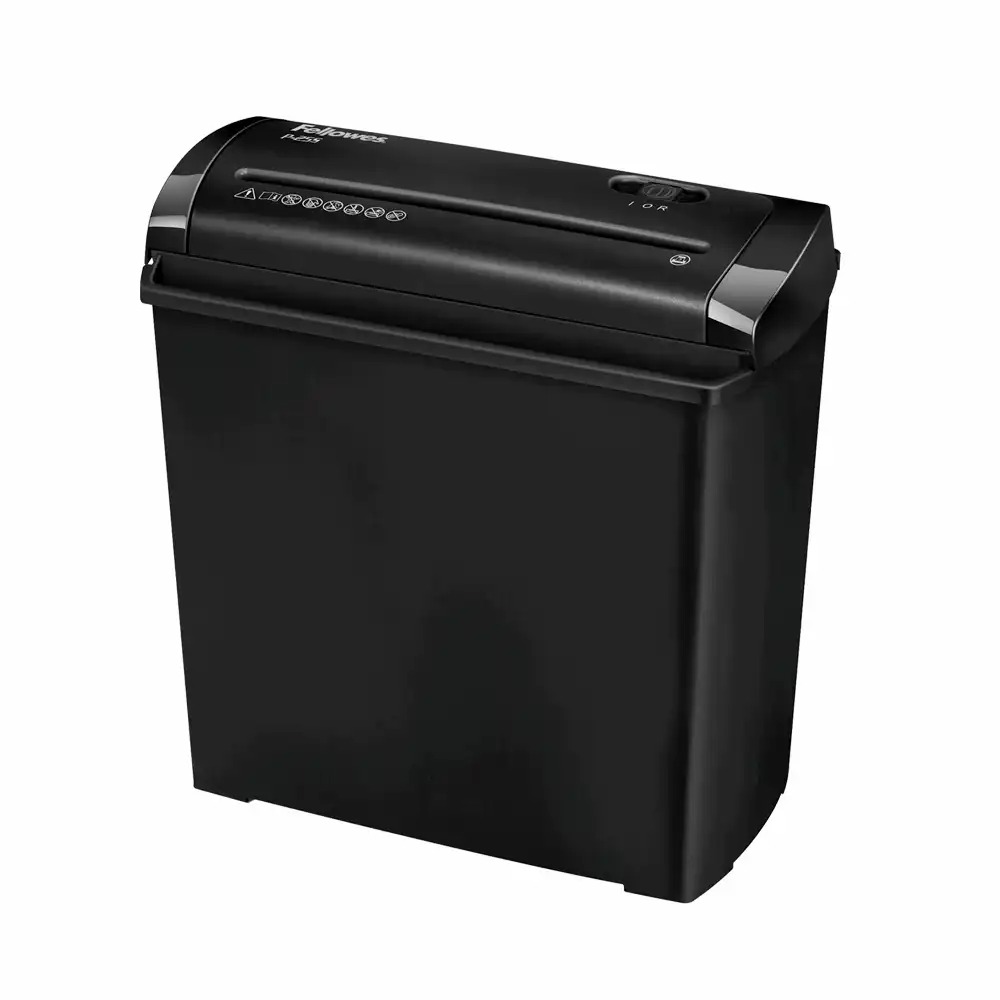 Distrugator de documente Fellowes Powershred P-25S, straight-cut, compact, eficient, nivel de securitate P-2