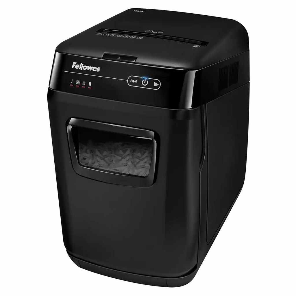 Distrugator Fellowes Automax 150c AUTO FEED CROSS CUT, negru, SilentShred, Cross-Cut, Auto-Reverse, Sleep-Mode