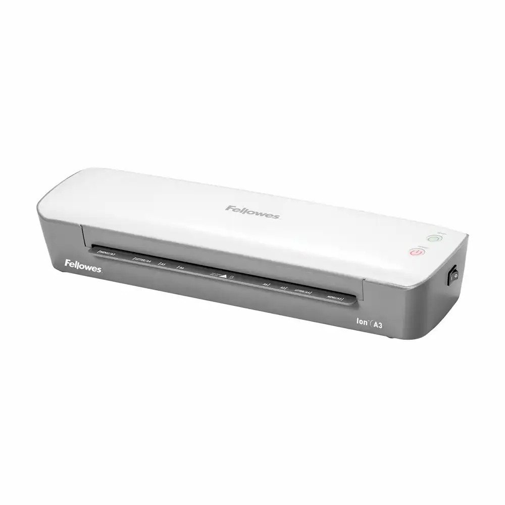 Laminator Fellowes Ion A3, A3, 80/125 microni, Anti-Jam, Alb/Gri, Greutate 1,50 kg