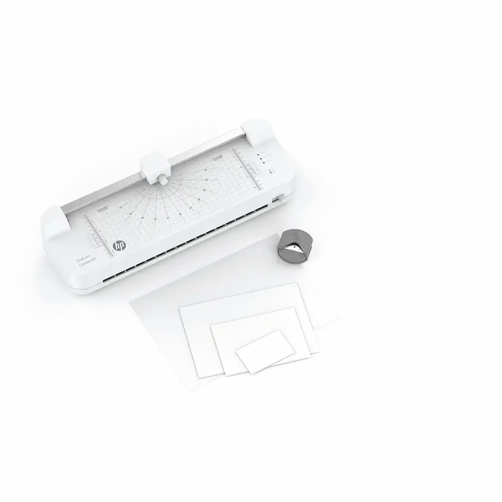 Laminator HP ONELAM COMBO, A3, Tehnologie Backloader, Touchscreen, 125 Microni, Negru