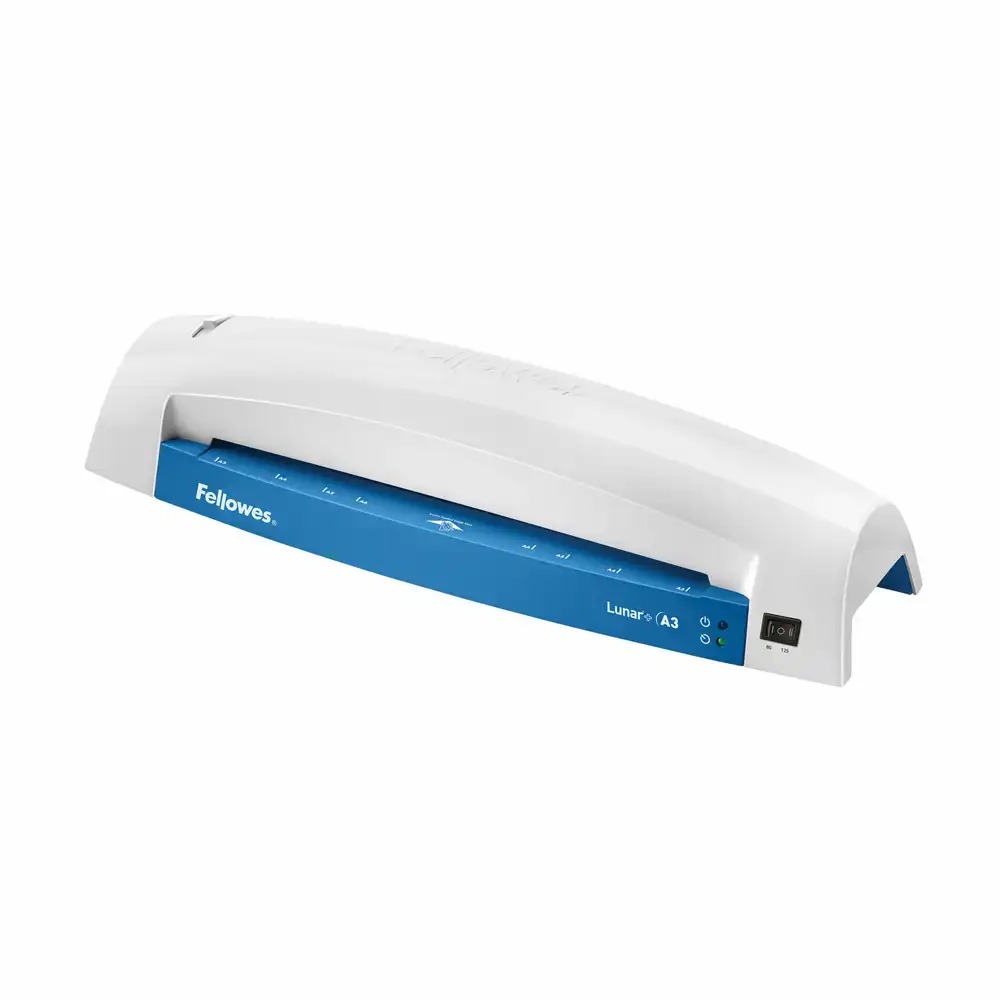 Laminator Fellowes Lunar Plus A3, Design Elegant Alb/Albastru, Laminare A3 Eficienta, 80-125 microni, Rapid si Usor de Utilizat