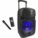 Boxa portabila Myria MY2613, Bluetooth, USB, Radio FM, Karaoke, Negru, 50W RMS, 4400mAh, Microfon Wireless