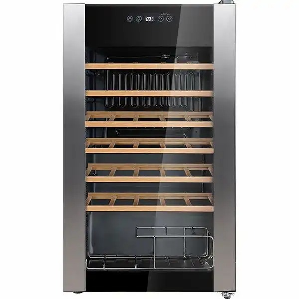 Racitor de vinuri VORTEX, 34 sticle, H 84.2 cm, Clasa G, Inox - Compact si Eficient, Control Electronic al Temperaturii, Design Modern