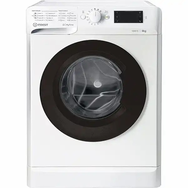 Masina de spalat rufe frontala slim INDESIT MTWSE 61252 WK EE, 6 kg, 1200rpm, Clasa F, alb, 16 Programe, Fast Cycles, Water Balance Plus