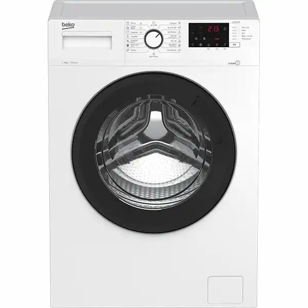 Masina de spalat rufe frontala slim BEKO WUE 6512 BA, 6 kg, SteamCure, 1000rpm, Clasa E, alb, Tehnologie SteamCureTM, Fast+, Aquafusion