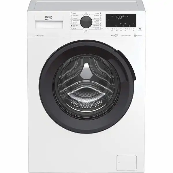 Masina de spalat rufe frontala BEKO WUE7626XBW, SteamCure, 7kg, 1200rpm, Alb, Aplicatie HomeWhiz, Eficient energetic