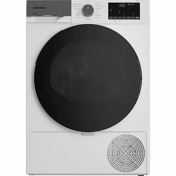 Uscator de rufe Grundig GTP5923BN, Pompa de caldura, 9 kg, A++, Alb, 15 programe, Display LED Touch Control