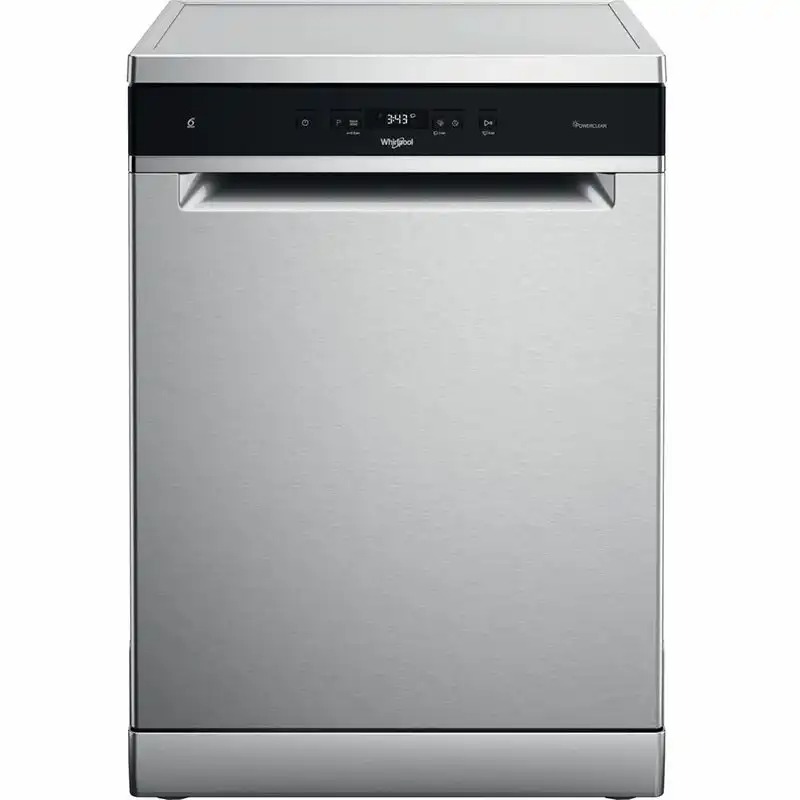 Masina de spalat vase independenta Whirlpool WFC 3C26 P X, 14 seturi, 8 programe, 60 cm, Clasa E, Argintiu, Tehnologie 6th Sense