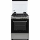 Aragaz VORTEX VAG6060SS01V, 4 arzatoare, Gaz, 60 cm, Grill, Culoare Argintie, Timer, Siguranta gaz