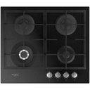 Plita incorporabila WHIRLPOOL GOFL 629/NB, Gaz, 4 arzatoare, Wok, negru, Eficienta Energetica 20% Mai Mare