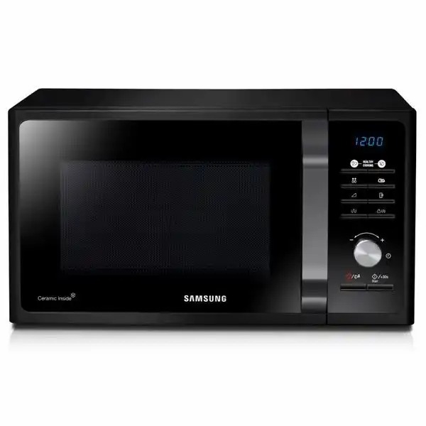 Cuptor microunde cu grill Samsung MG23F301TAK, 23l, 800W, Negru - Functii automate, Interior ceramic, Design elegant