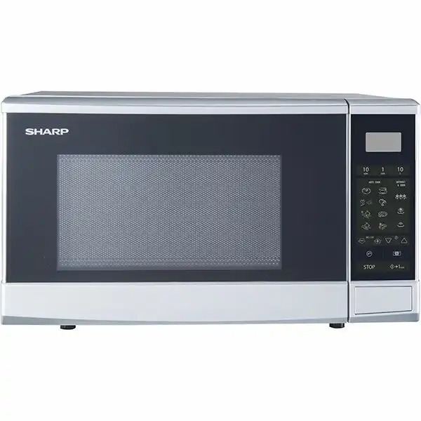 Cuptor cu microunde SHARP R270S, 20l, 800W, Argintiu-Negru, Functii automate, Design Elegant