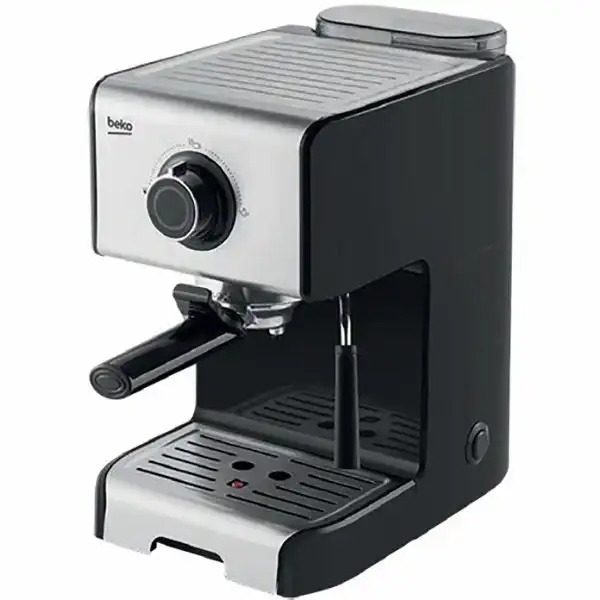 Espressor manual BEKO CEP5152B, 1.2l, 1200W, 15 bar, Negru-Argintiu, Indicator Luminos, Spuma Cremoasa, Cesti Preincalzite