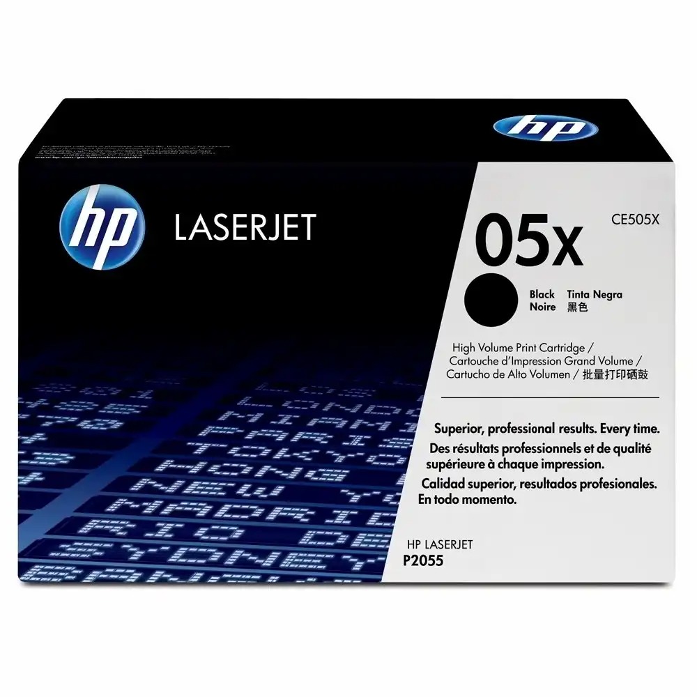 Toner original HP CE505X, 6500 pagini, negru, compatibil cu imprimantele HP LaserJet P2055