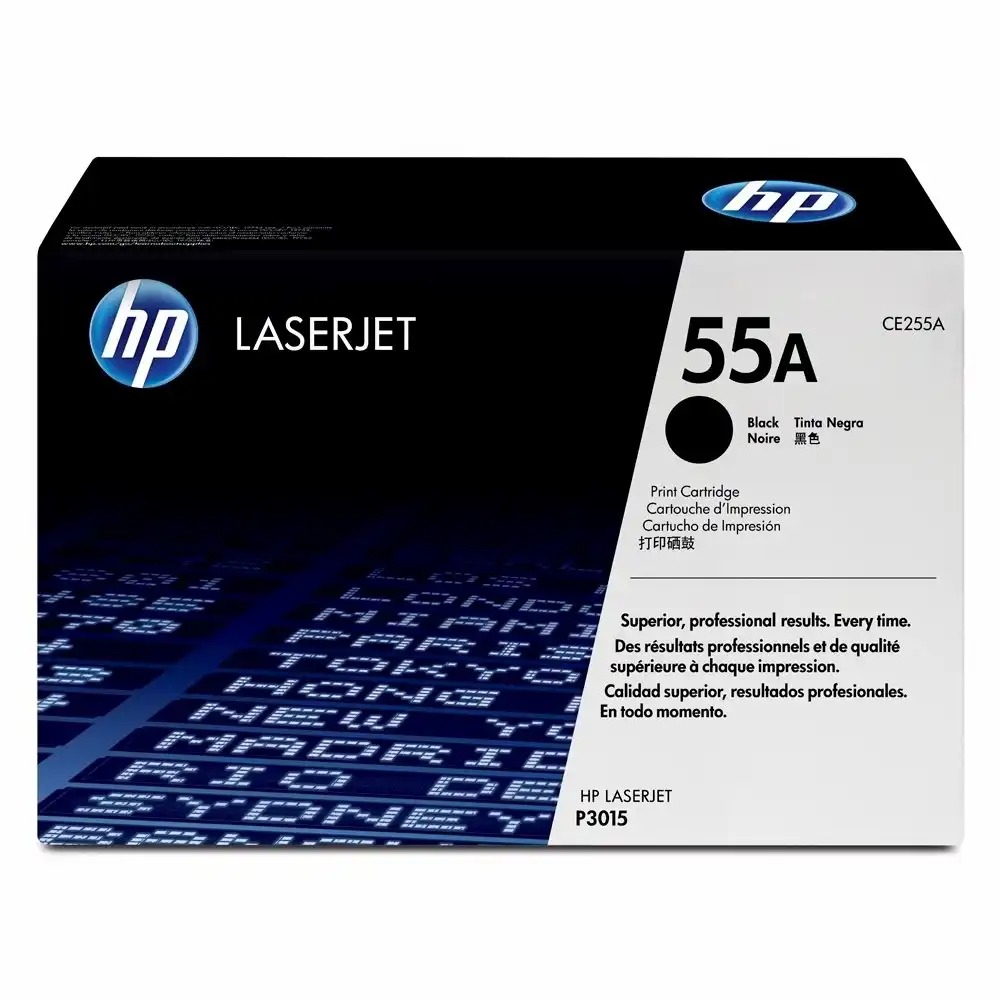 Toner original HP CE255A, 6000 pagini, negru, compatibil cu imprimantele LaserJet P3015