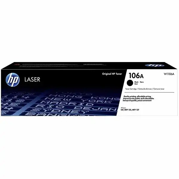 Toner original HP W1106A pentru LaserJet 107W, Negru, 1000 pagini, Fiabilitate si Calitate Garantate