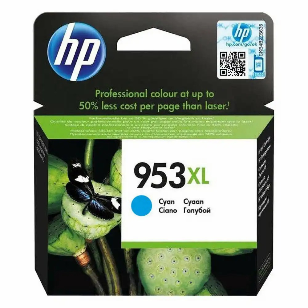 Cartus Cerneala HP 953XL, F6U16AE, 1600 pagini, Cyan, Culori Vibrante si Eficienta in Imprimare