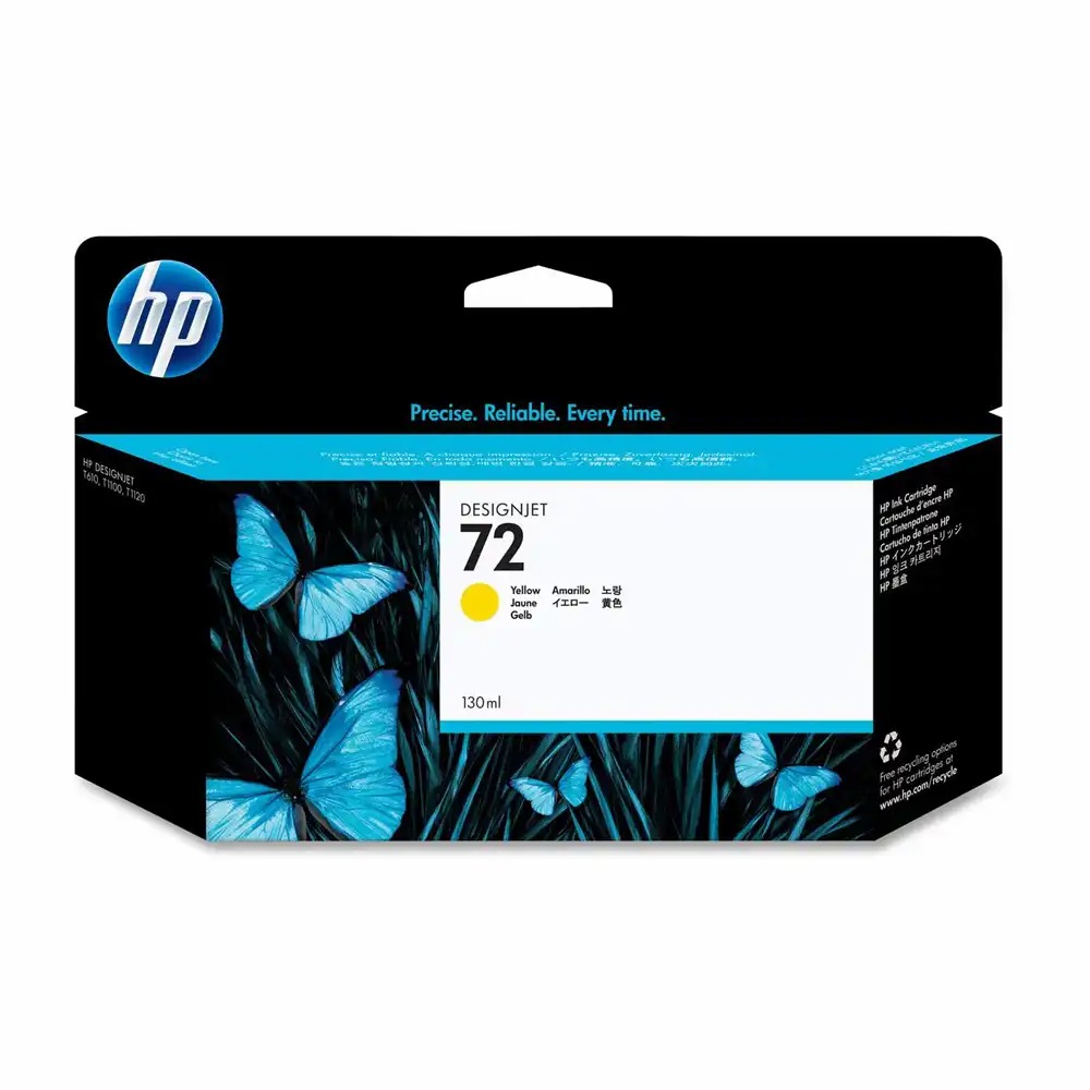 Cartus original HP C9373A, 2450 pagini, galben, compatibil cu HP Designjet T1100/T1120/T1200