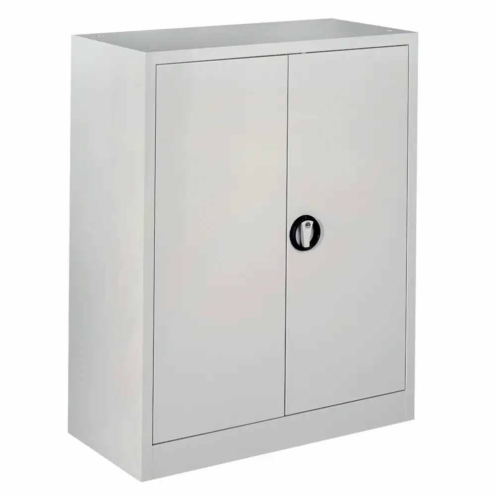 Dulap metalic Ceha gri, 92x42x120 cm, 2 usi, 2 polite, vopsit in camp electrostatic, capacitate 45 kg/polita