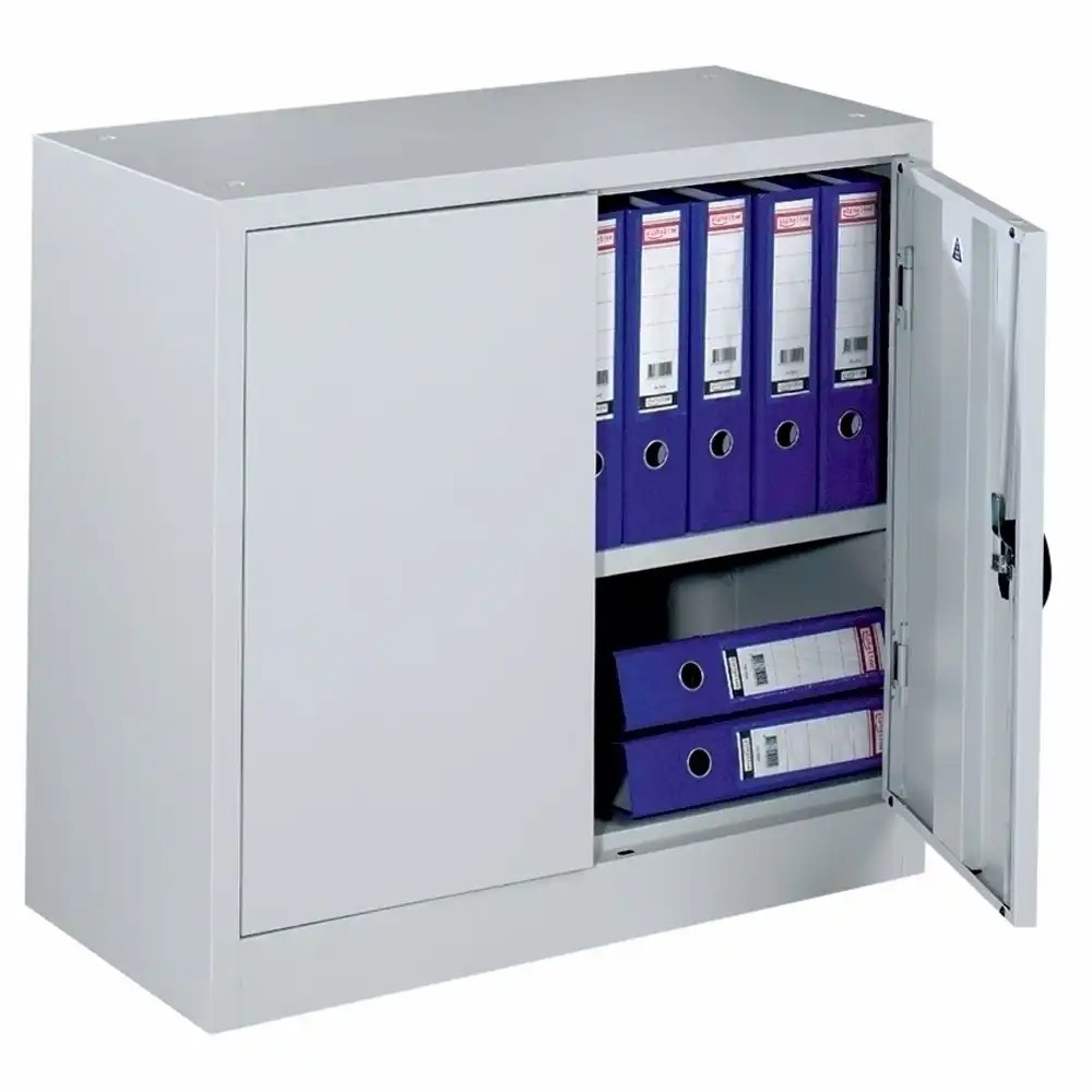 Dulap metalic Ceha 80x38x75 cm, Gri, 2 Usi Batante, Capacitate 45 kg, Vopsea Anticoroziva, Yala Dubla - Calitate si Functionalitate intr-o Depozitare...