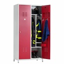 Vestiar metalic pompieri 2 canate,   RAL 3000, pentru echipament voluminos, cu carlige rezistente, acoperire anti-coroziva,...