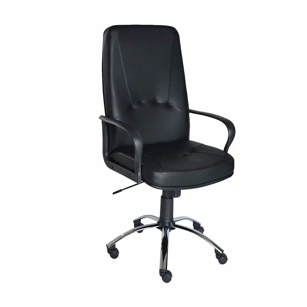 Fotoliu Ergo D, Piele Ecologica, Negru, Confortabil si Elegant, Garantie 2 Ani