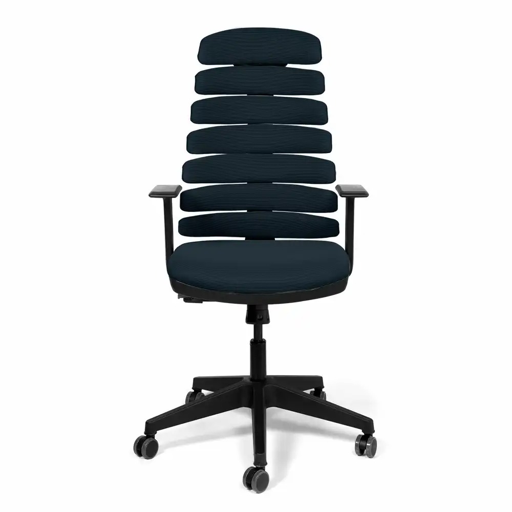 Scaun birou Salerno, bleumarin, ergonomic si mobil, tapitat cu mesh,  pentru confort si flexibilitate