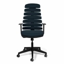 Scaun birou Salerno, bleumarin, ergonomic si mobil, tapitat cu mesh,  pentru confort si flexibilitate